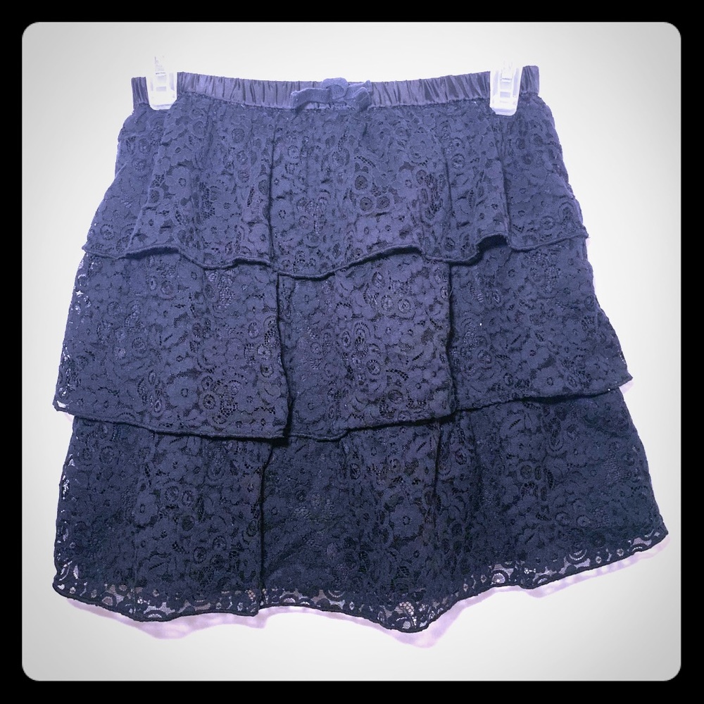 CRAZY 8 Ruffle Skirt Black Size 14 Girls